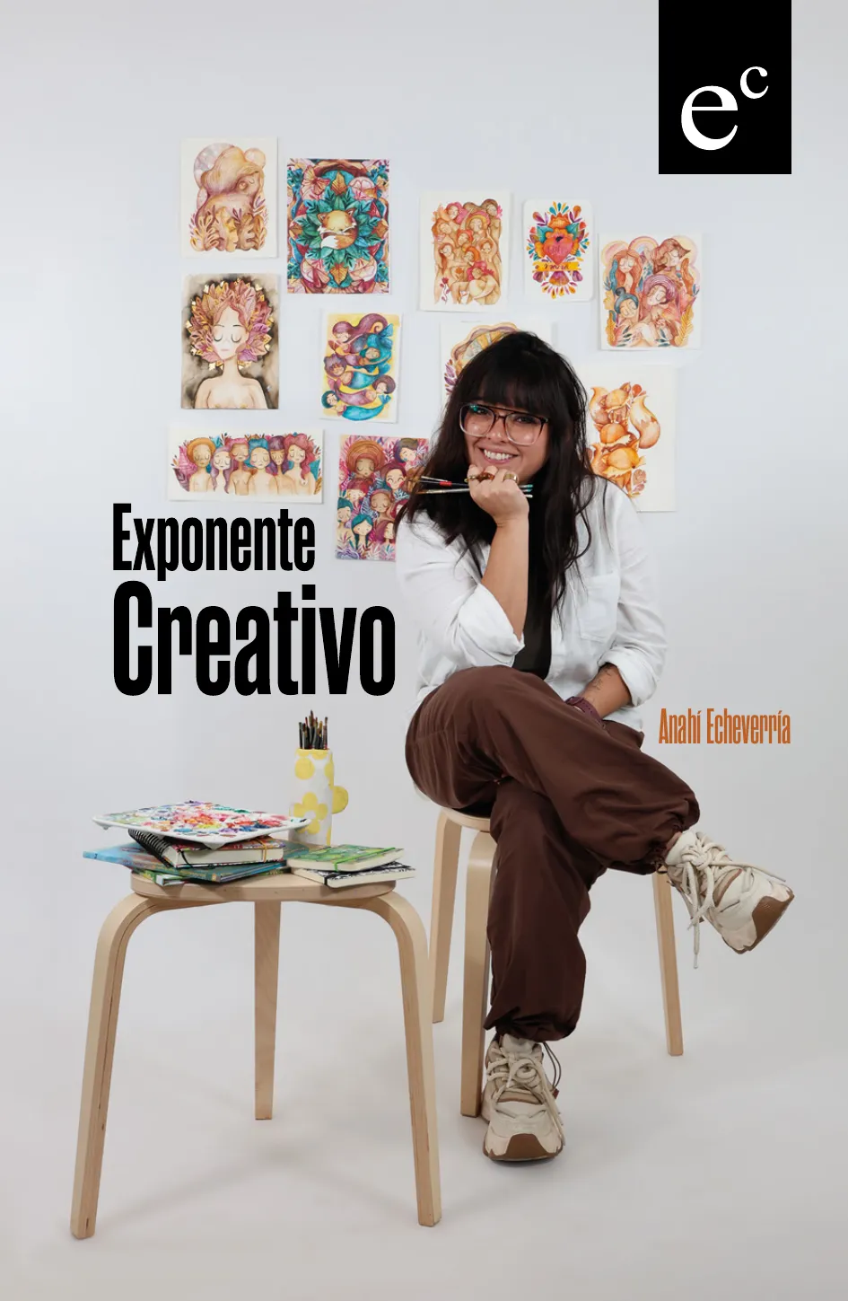 Portada de Exponente Creativo Año 0, Número 1 con Anahí Echeverría