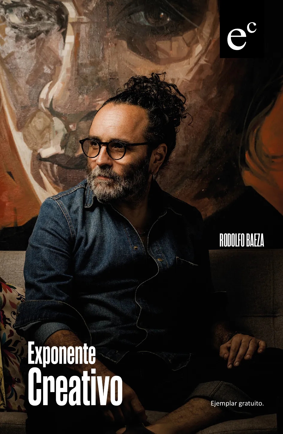 Portada de Exponente Creativo Año 1, Número 2 con Rodolfo Baeza